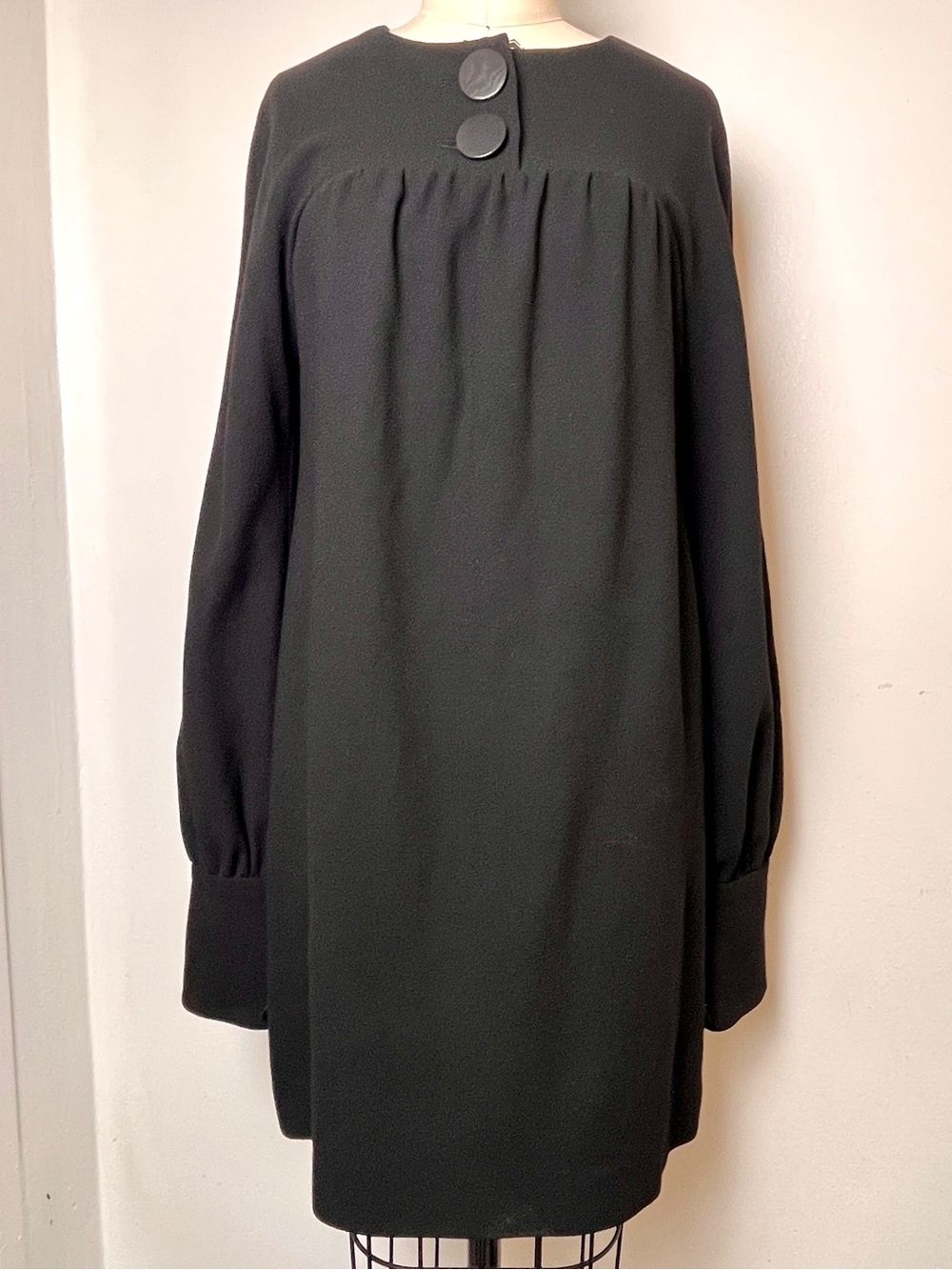Sz. S Monique Lhuillier Wool Sack Dress